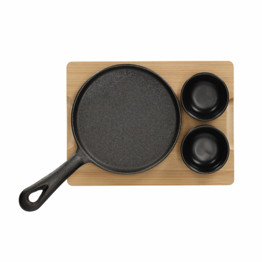 JENS Living gietijzeren serveerset rond voor warm serveren aan tafel