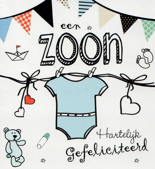 Wenskaart - Geboorte zoon