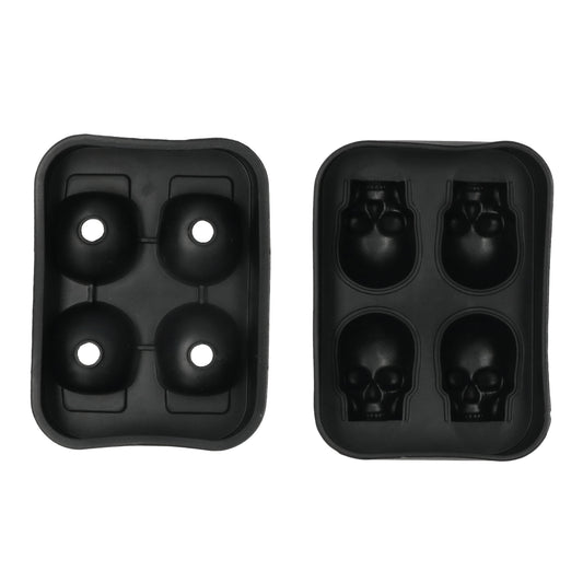 4-vaks doodshoofdijsblokjesvorm -originele skull ijsblokjes en bonbons -perfect als cadeau of party accessoire.