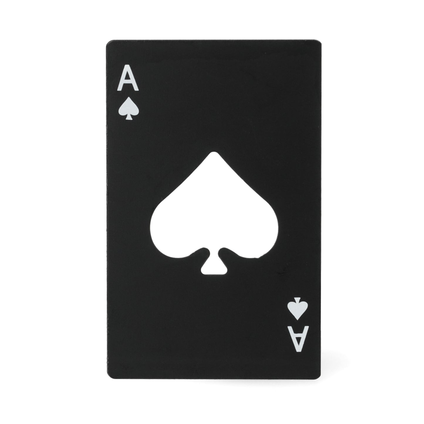 Aas flesopener in pokerkaart design — handig bieropener voor kaartspel liefhebbers en pokerfans.