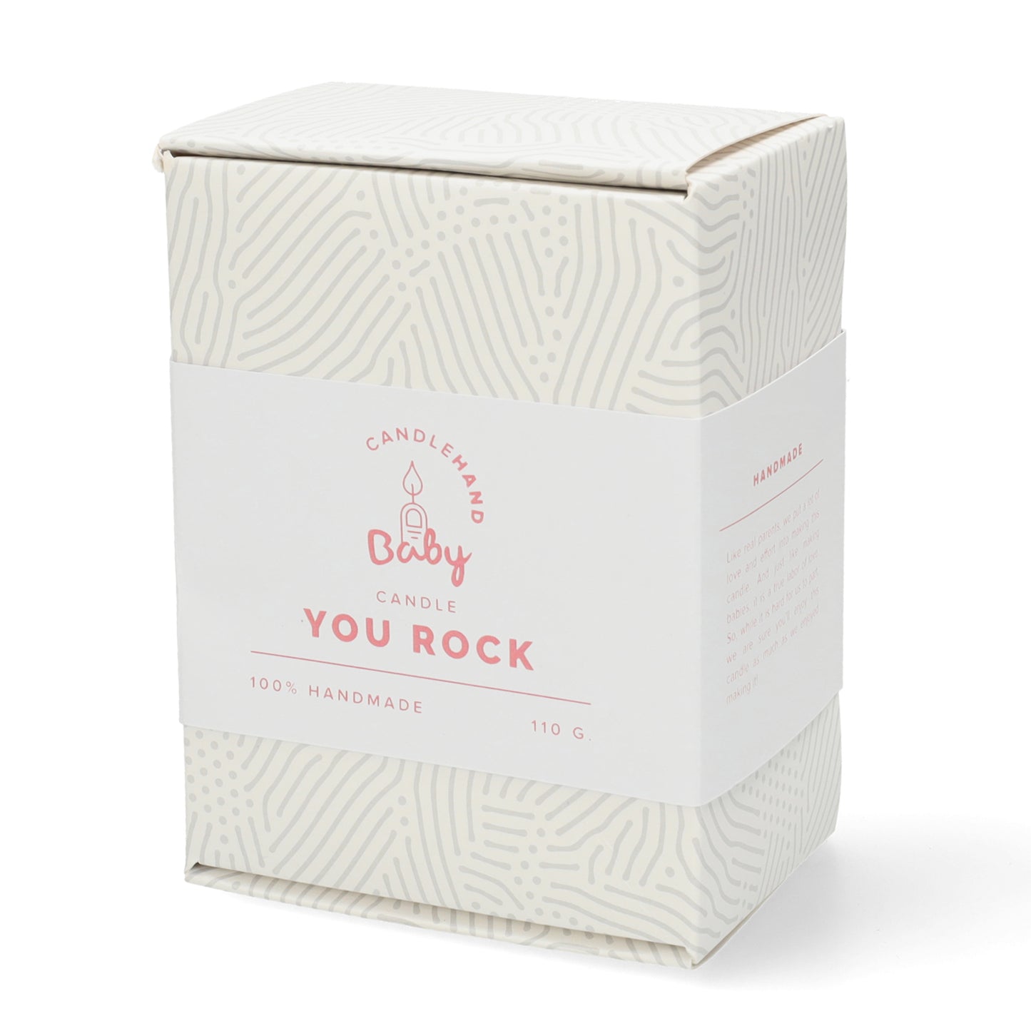 Cadeau met knipoog — babyhand rock horns kaars, brutaal en origineel.