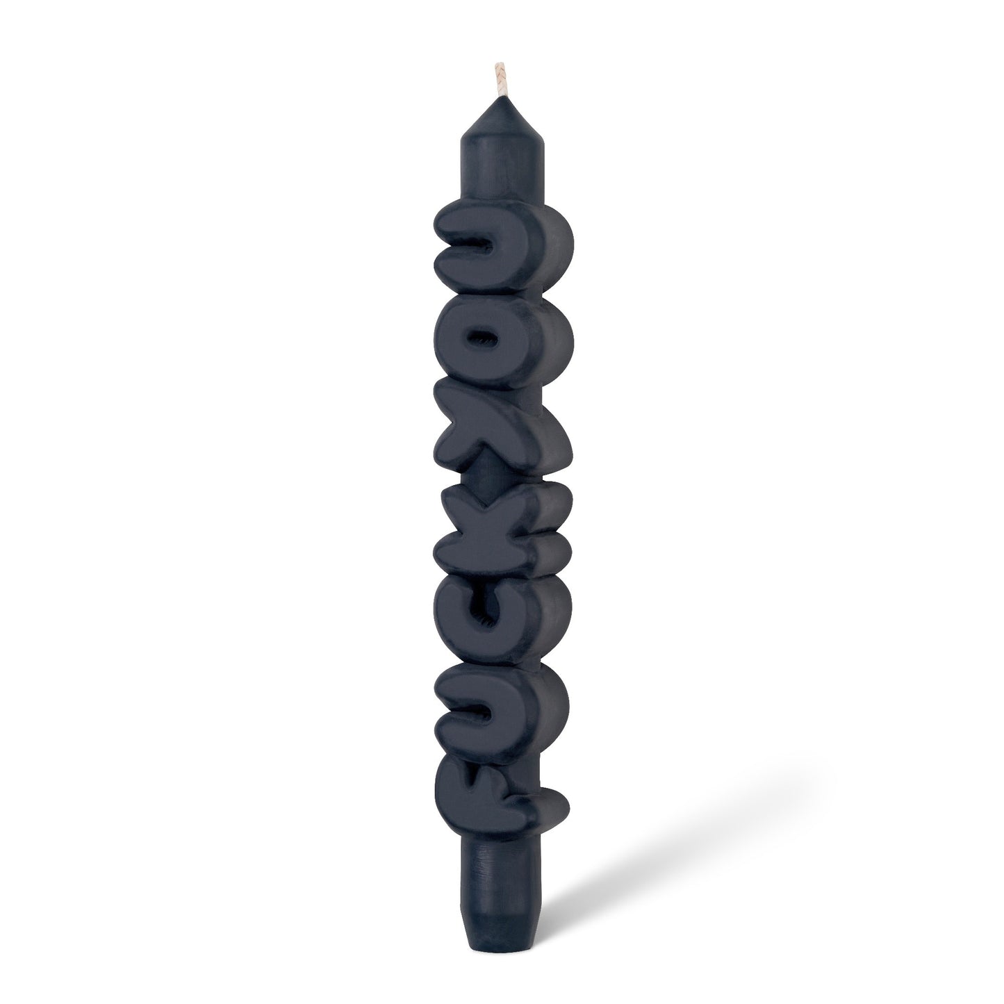 Fuck You taper candle zwart — handgemaakte kaars uit Europa, ideaal cadeau met humor.