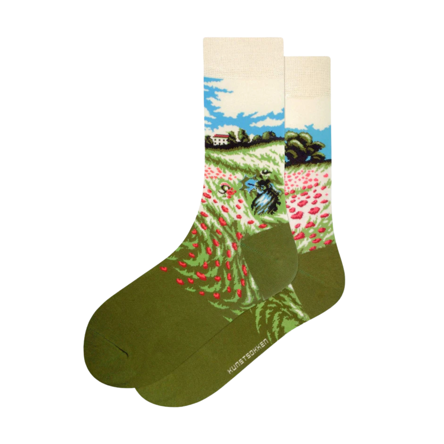 Kunstsokken niet voor droger — wasinstructie 40 graden, aan de lucht drogen.