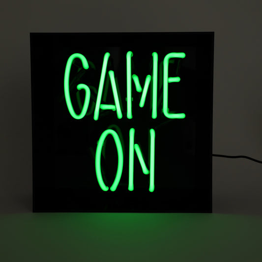 Game On neon sign — gaming decoratie lamp met 10 jaar garantie.