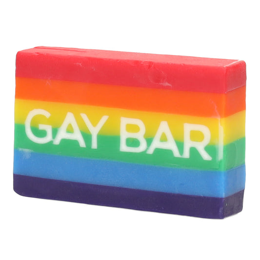 Gay Bar zeep met regenboogstrepen - lavendel geur - perfect cadeau voor vrijgezellenfeest en vrienden.