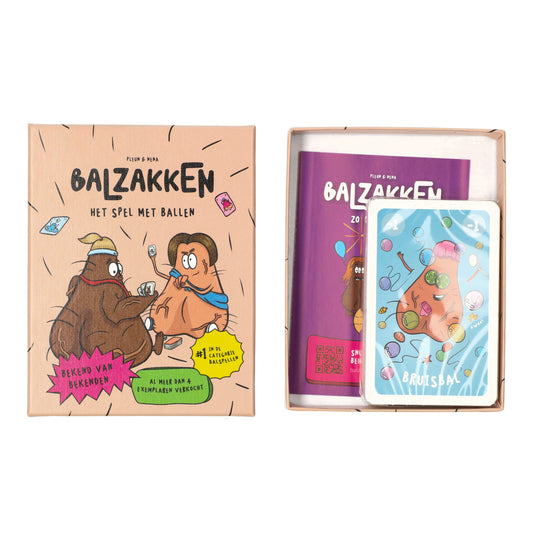 Grappig gezelschapsspel Balzakken — partygame vol humor, perfect cadeau voor vrijgezellenfeest en borrelavonden