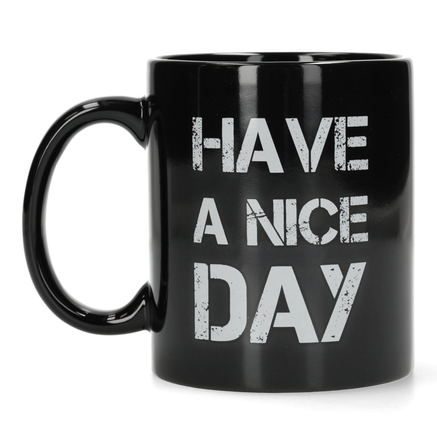 Have a nice day ceramische mok - zwart - grappig geschenk ex-collega - voorzijde