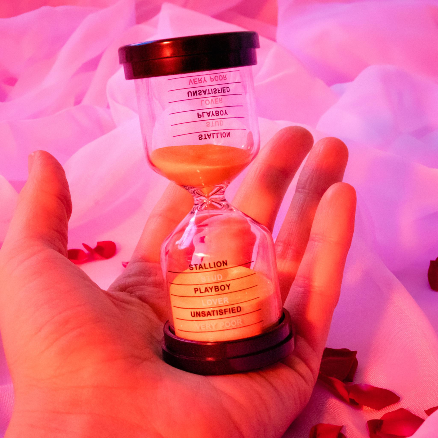 Uithoudingsvermogen zandloper — ijsbreker en gespreksonderwerp in één.