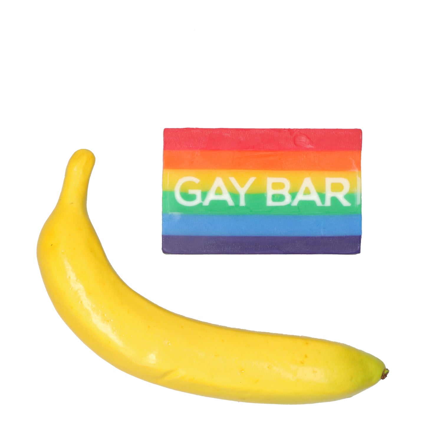 Kleurrijke Gay Bar zeep - novelty zeep met regenboogpatroon - geschikt als grappig souvenirtje of party favor.