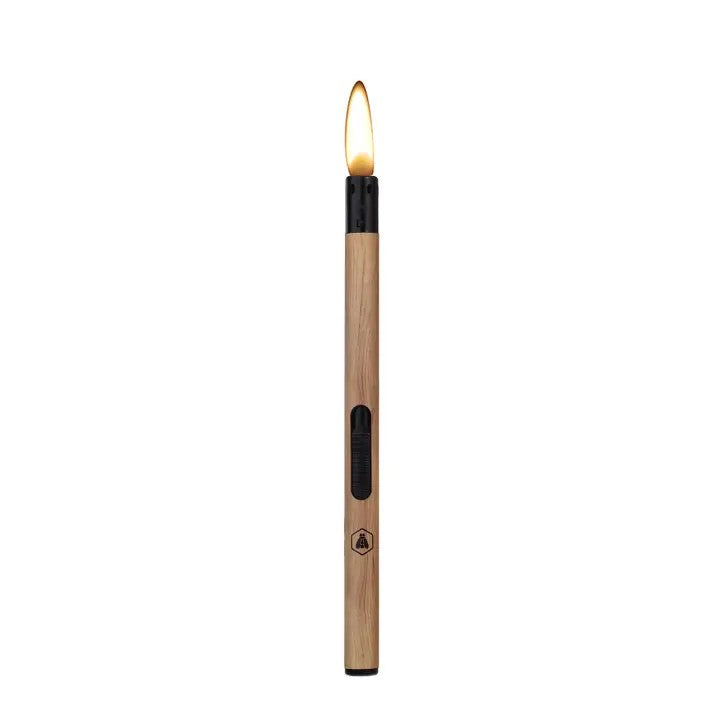 Kaarsaansteker Laguiole met houtdecor — ideaal voor BBQ, kaarsen en open haard.