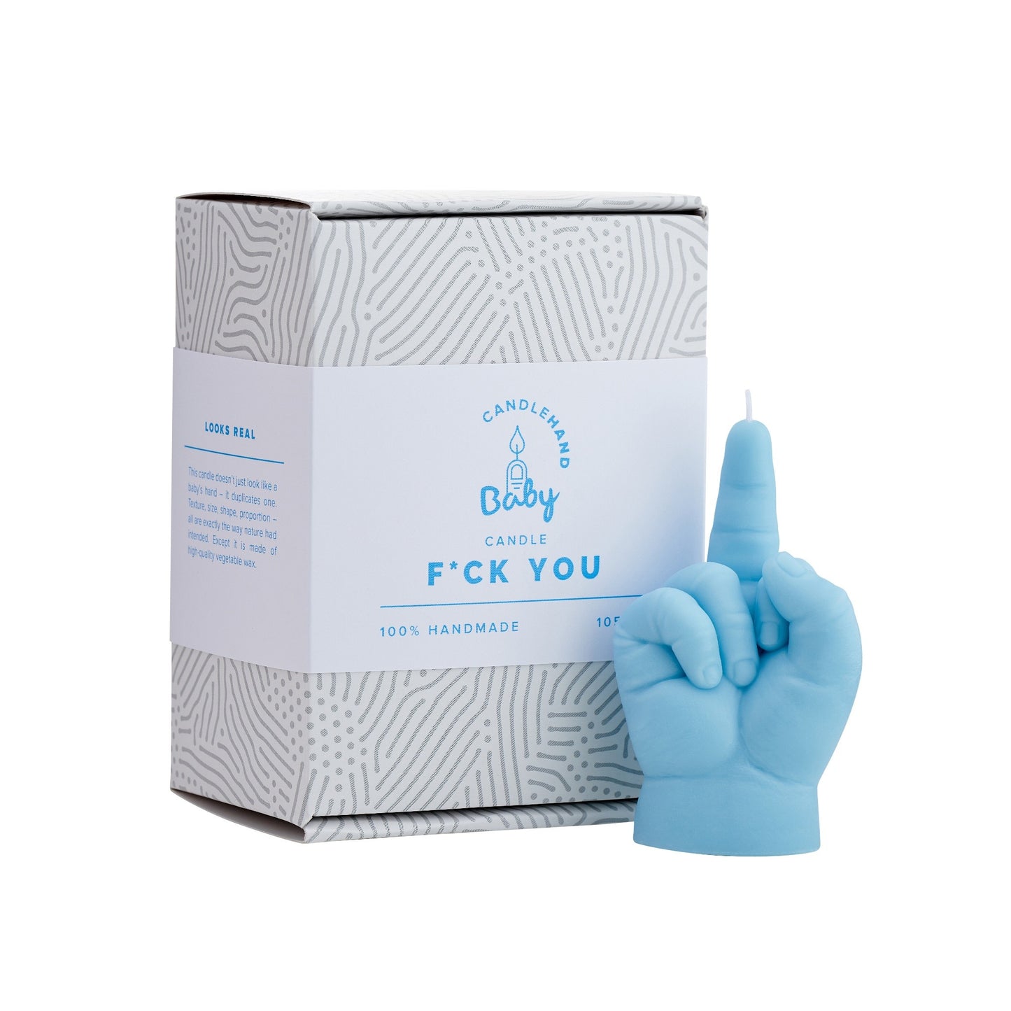 Levensechte baby-middelvinger kaars