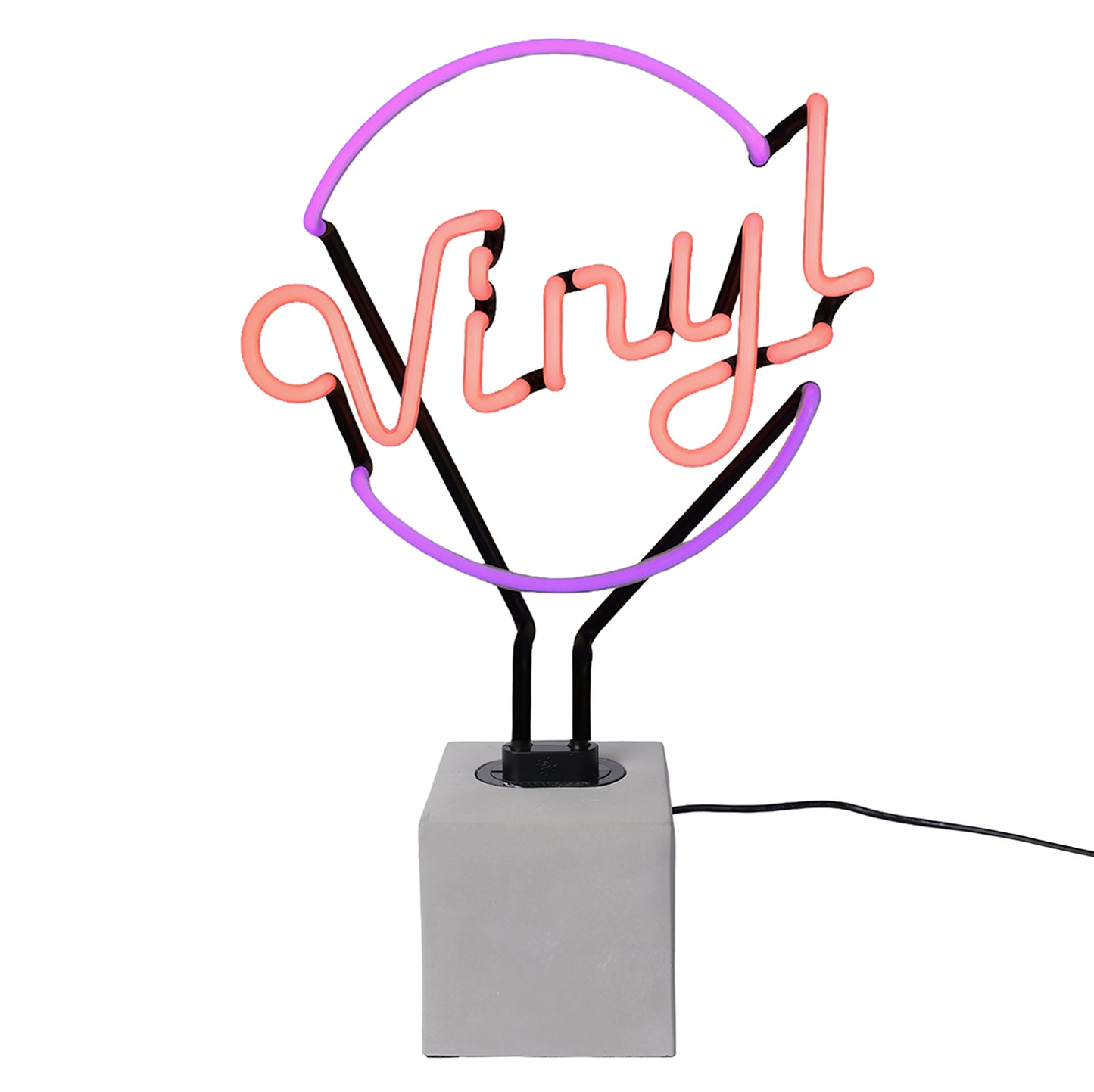 Locomocean neon lamp vinyl — retro lichtshow voor muziek- en vinylliefhebbers.