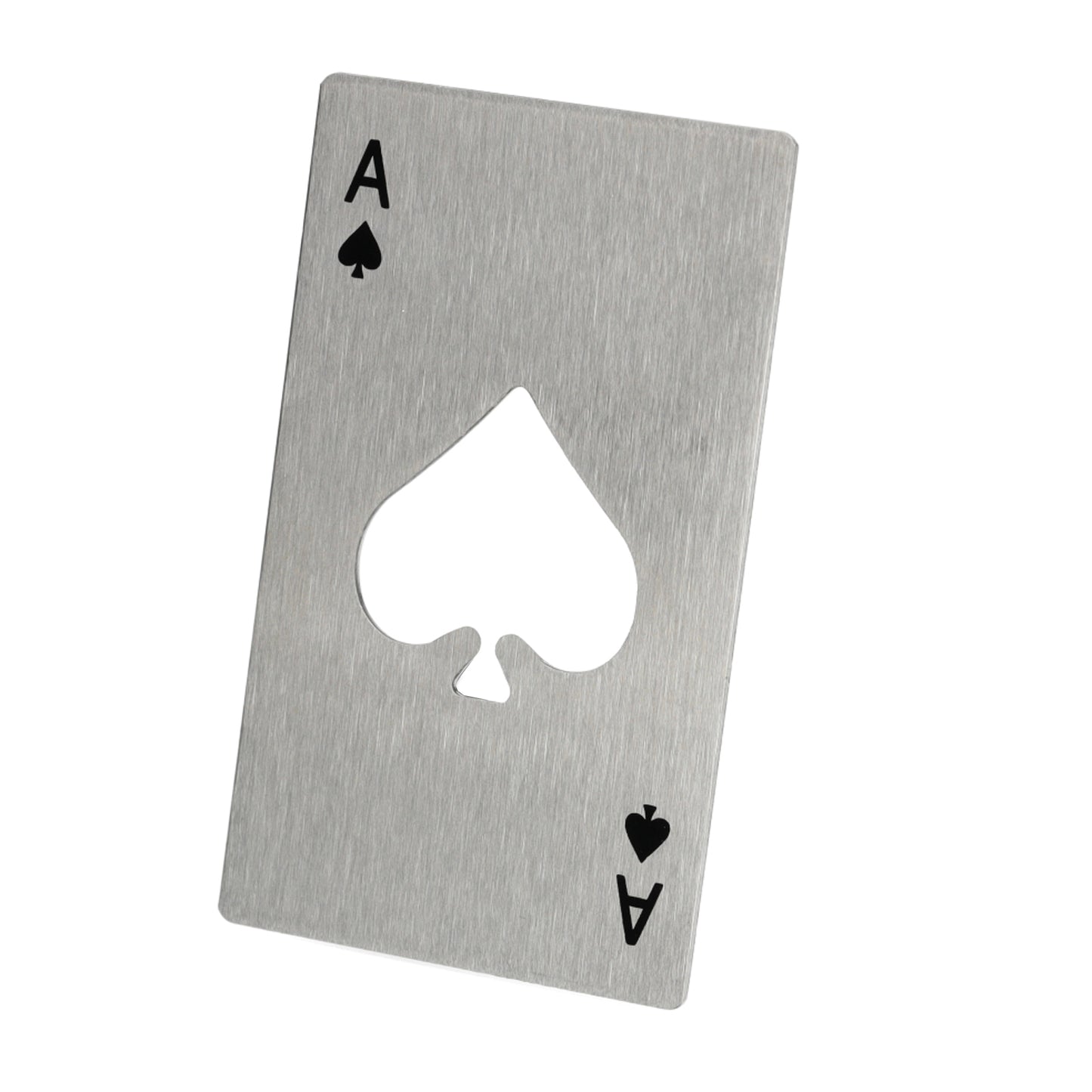 Originele metalen flesopener speelkaart Aas — handig en uniek cadeau voor pokerliefhebbers en gamers.