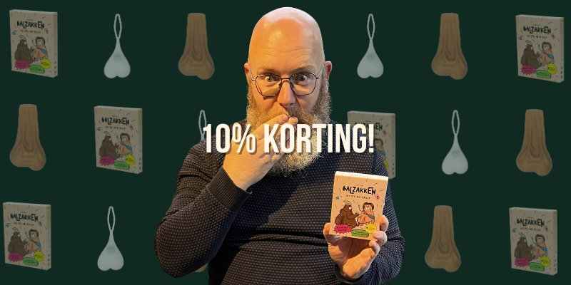 Balzakken - het spel, ballen fietsverlichting en balzak deurstopper in de Movember actie