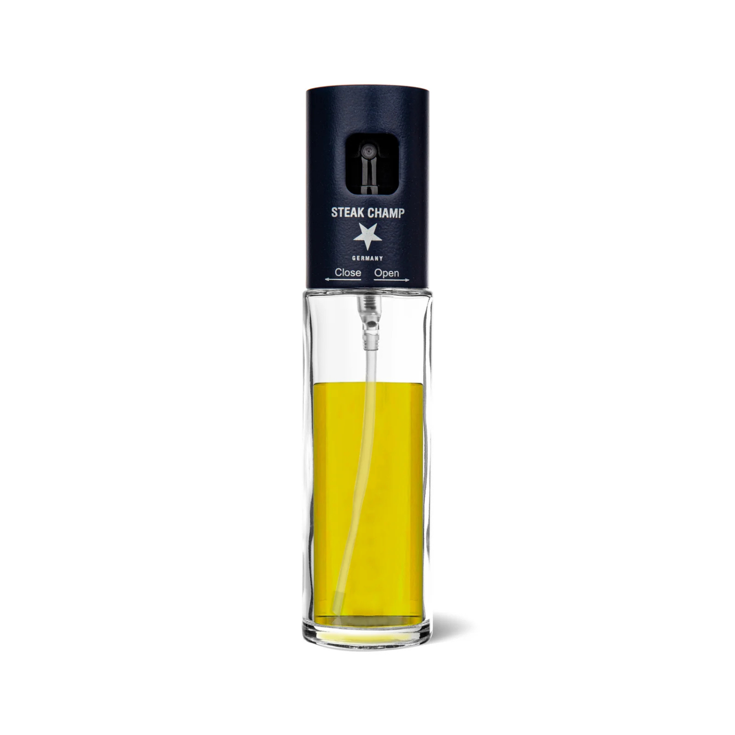 Steak Champ Oil Spray glazen oliesprayfles met RVS dop