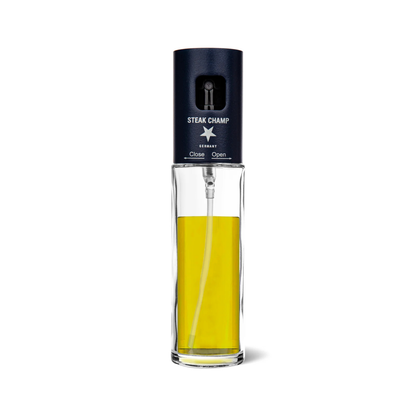 Steak Champ Oil Spray glazen oliesprayfles met RVS dop