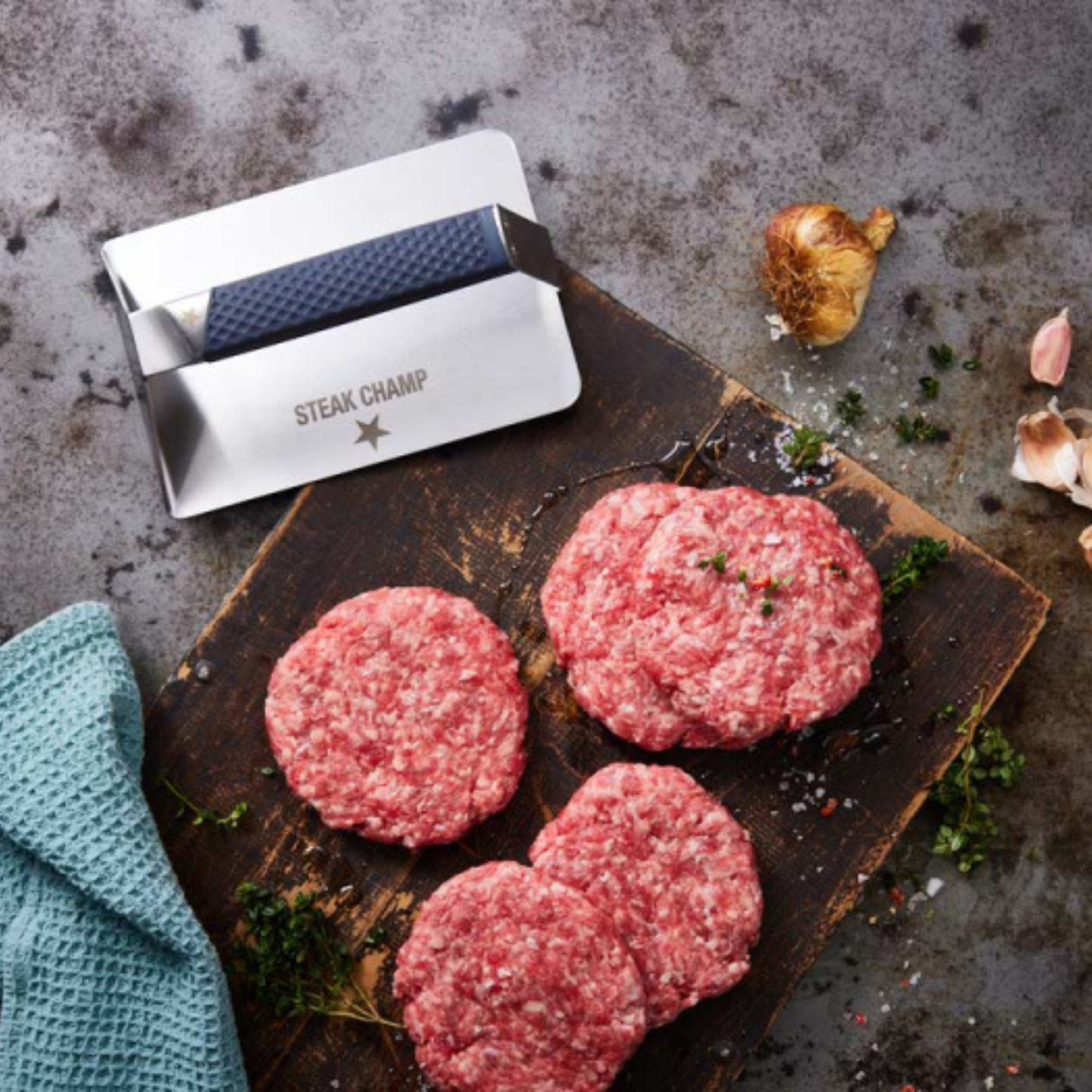 Professionele grillpers voor bacon en smash burgers