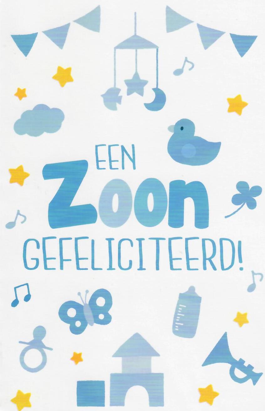 Wenskaart - Geboorte zoon
