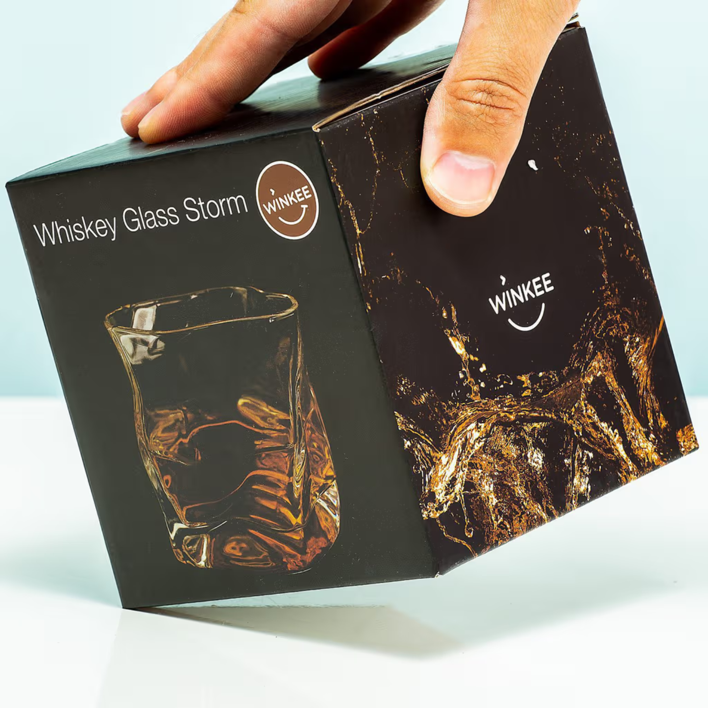 Luxe cadeau voor whiskeyliefhebber met uniek golvend ontwerp