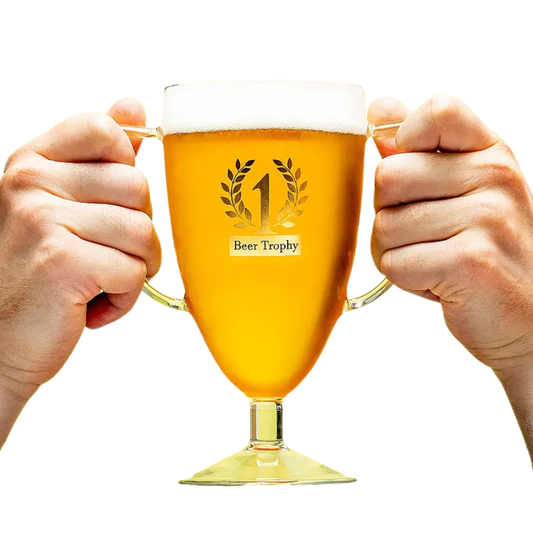 Bier Trofee Bierglas in vorm van een kampioensbeker