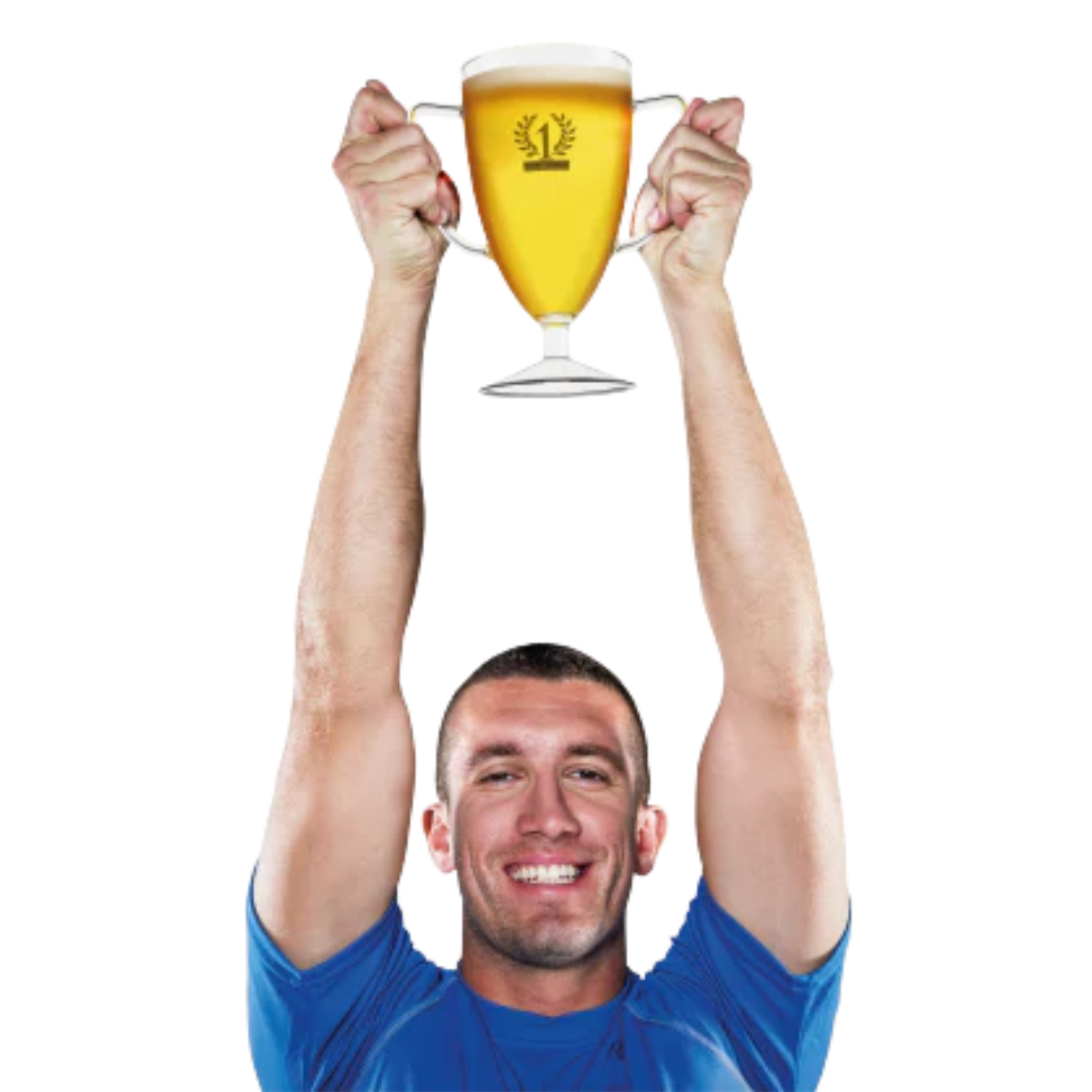 Origineel trofee bierglas als cadeau voor een winnaar