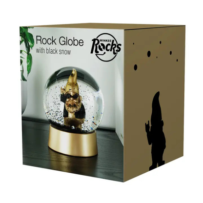 Rock Sneeuwbol in goud of zilver voor bureau of woonkamer