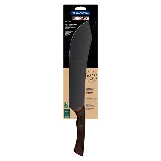 Churrasco Black vleesmes 25 cm zilver kopen bij De Kadoning