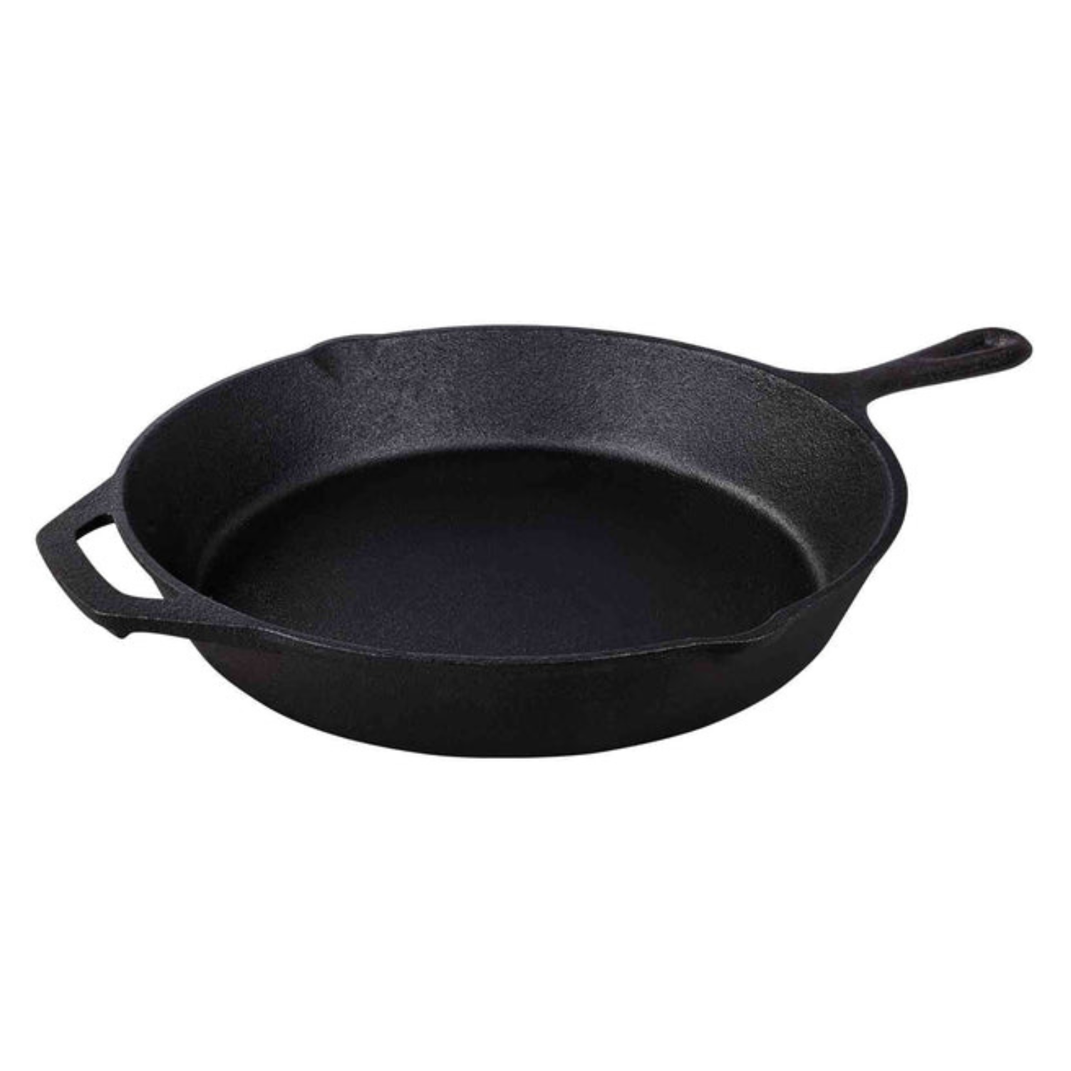 Zwarte gietijzeren koekenpan Ø 30 cm heavy duty pan voor fornuis en BBQ