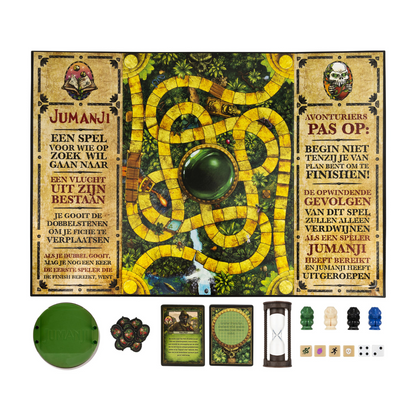 Bordspel Jumanji NL editie — spannend teamwork en verrassende uitdagingen.