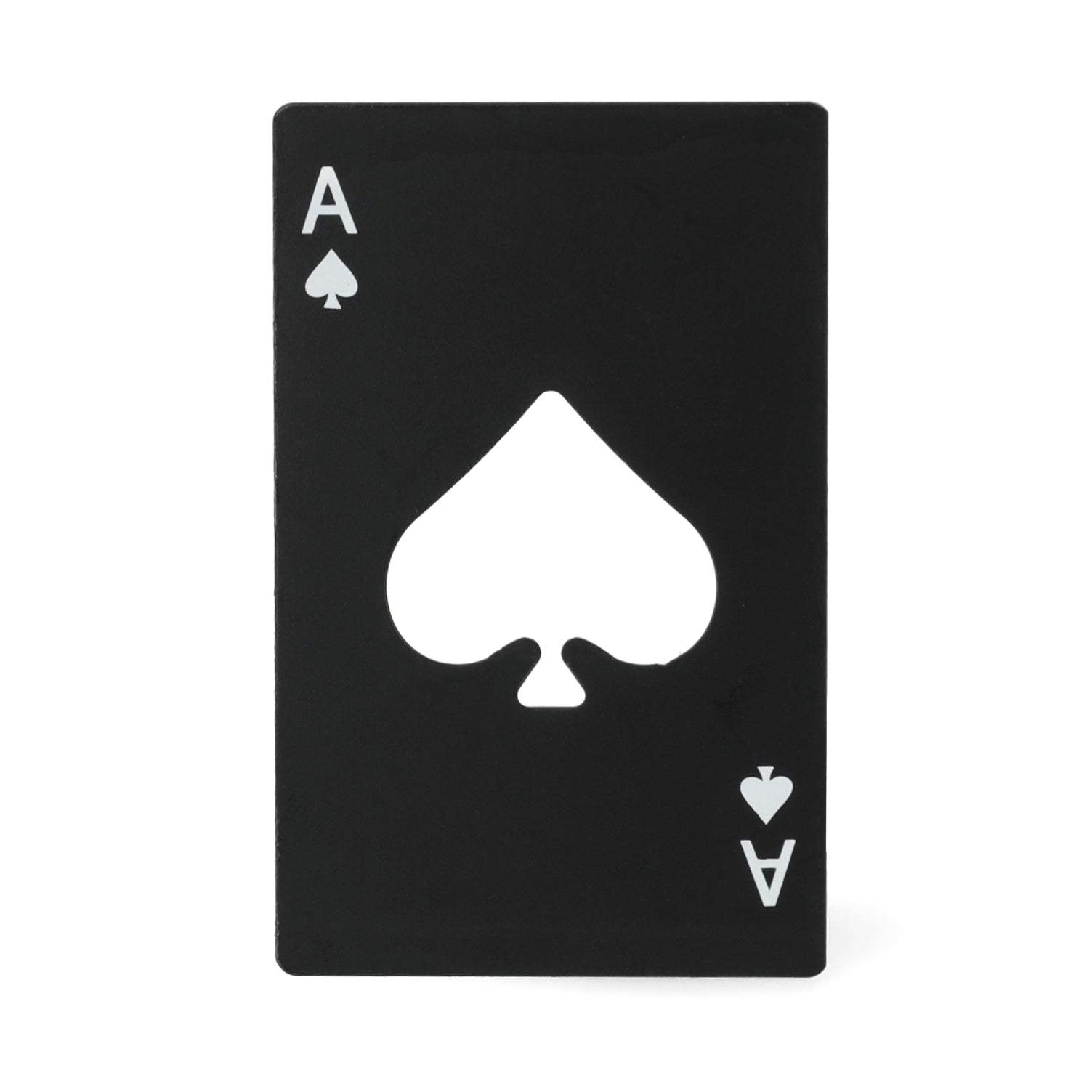 Aas flesopener in pokerkaart design — handig bieropener voor kaartspel liefhebbers en pokerfans.