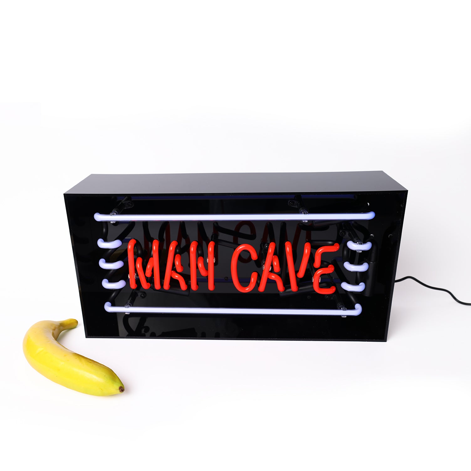 Acrylic Box Neon verlichting — perfect cadeau voor een nieuwe mancave.