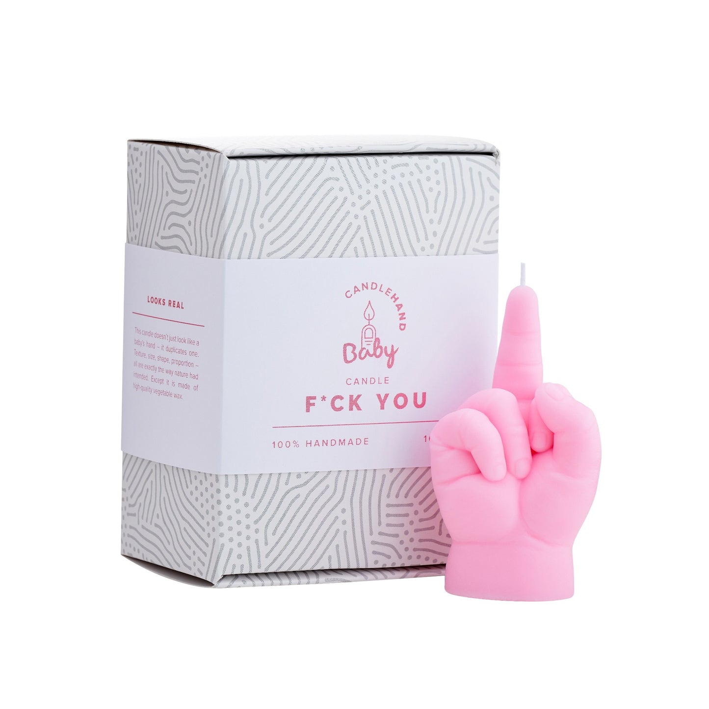 Levensechte baby-middelvinger kaars