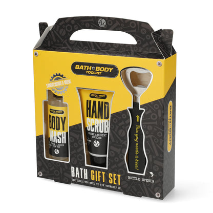 Bad & Body Toolkit in stijlvolle cadeaudoos - verzorgingsset voor de handige man om na klussen lekker op te frissen.