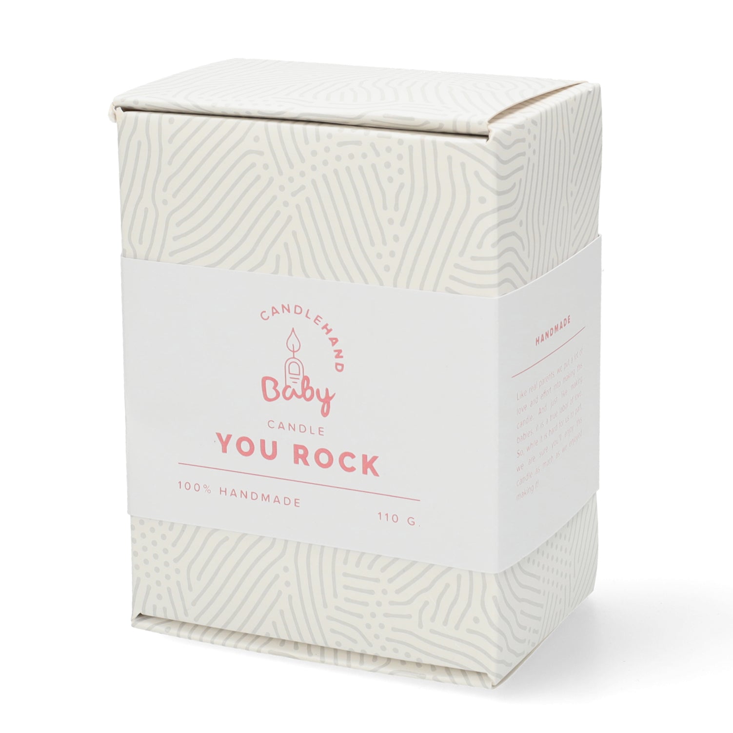 Cadeau met knipoog — babyhand rock horns kaars, brutaal en origineel.