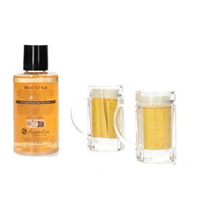 Cadeauverzorgingsset Birch & Cedar met 2 shotglaasjes - douchegel met houtachtige geur - leuk cadeau voor bikkels en borrelaars.