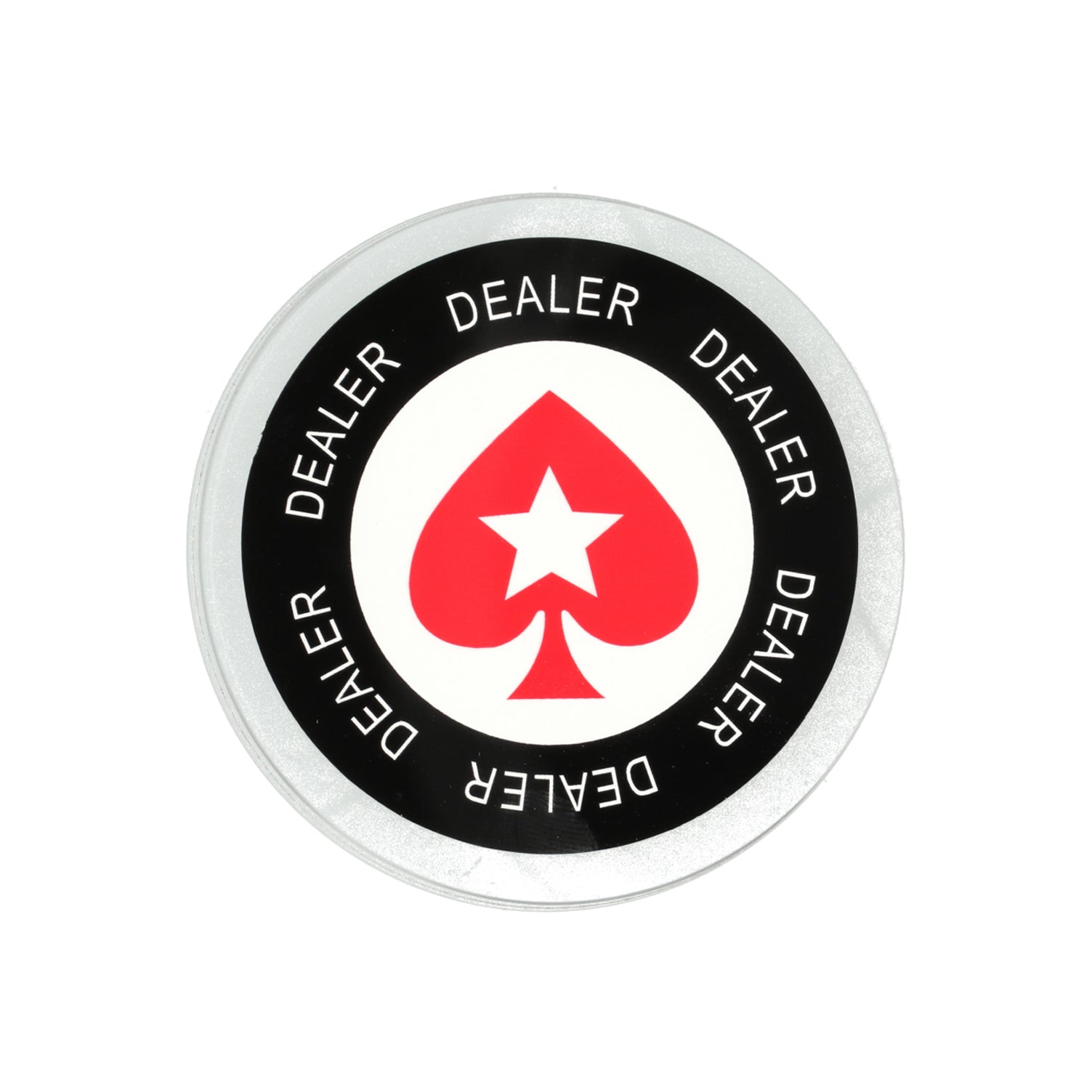 Dealer button van casinokwaliteit — professionele poker accessoire voor betere zichtbaarheid aan de pokertafel.