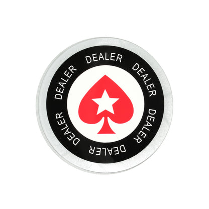 Dealer button van casinokwaliteit — professionele poker accessoire voor betere zichtbaarheid aan de pokertafel.