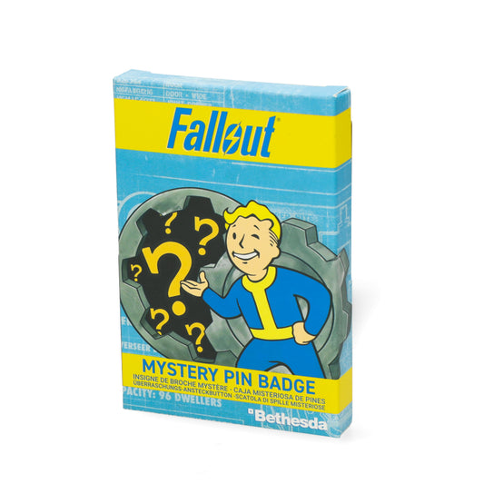 Fallout mystery pin badge — verzamelobject met willekeurig design, kans op de zeldzame Golden Pip‑Boy.