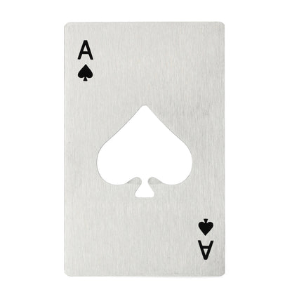 Flesopener Ace of Spades design — originele gadget voor biertje drinken tijdens pokeravonden.
