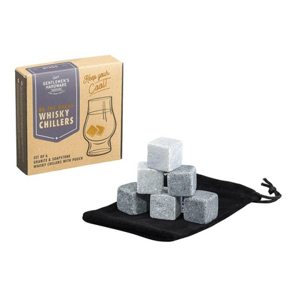 Whisky chillers — herbruikbare graniet en zeepsteen koelingsstenen.