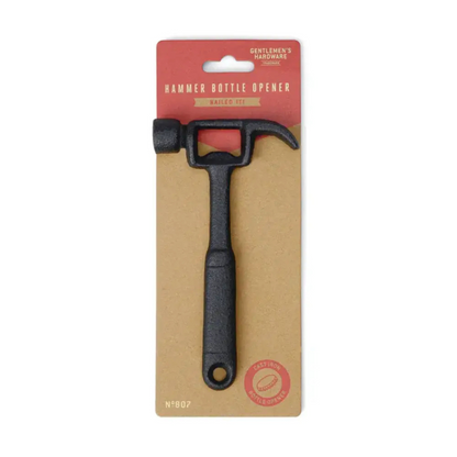 Hamer flesopener — stoere Gentleman’s Hardware opener van gietijzer.