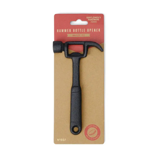Hamer flesopener — stoere Gentleman’s Hardware opener van gietijzer.