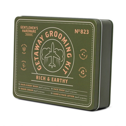 Herenverzorging Travel Ready Kit — 4 mini’s in herbruikbare tin.