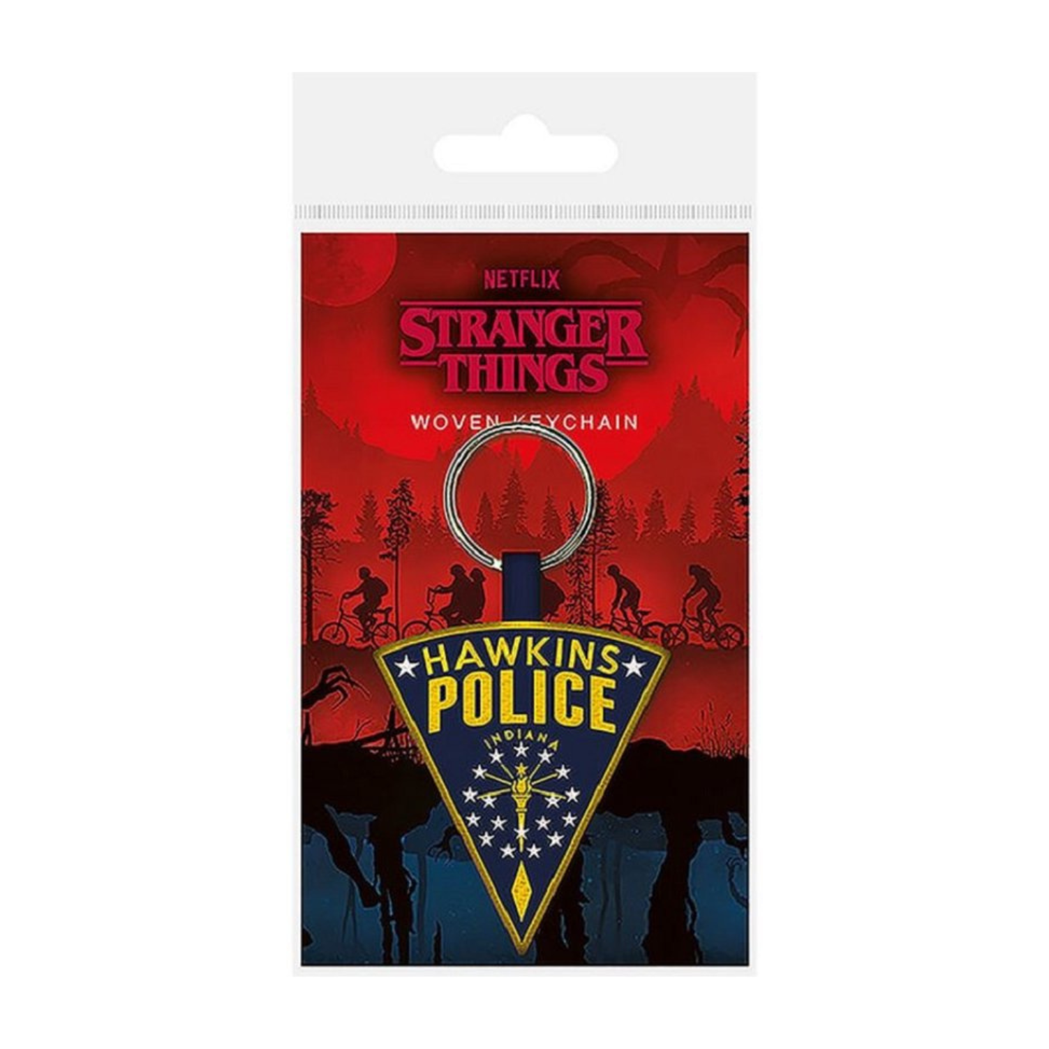 Stranger Things keychain — kleine fannish goodie voor rugzak of sleutelbos.