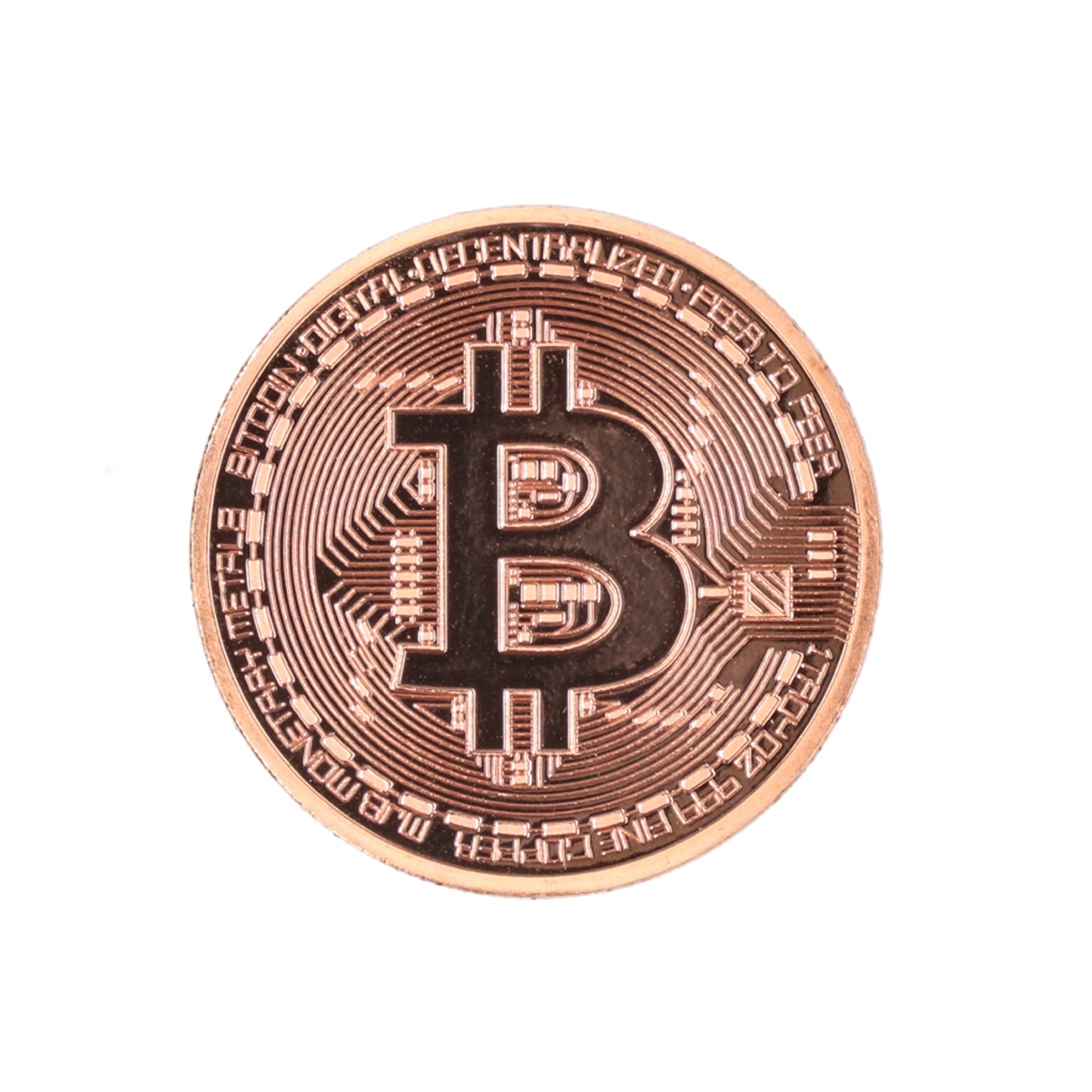 Bitcoin BTC in plastic hoesje