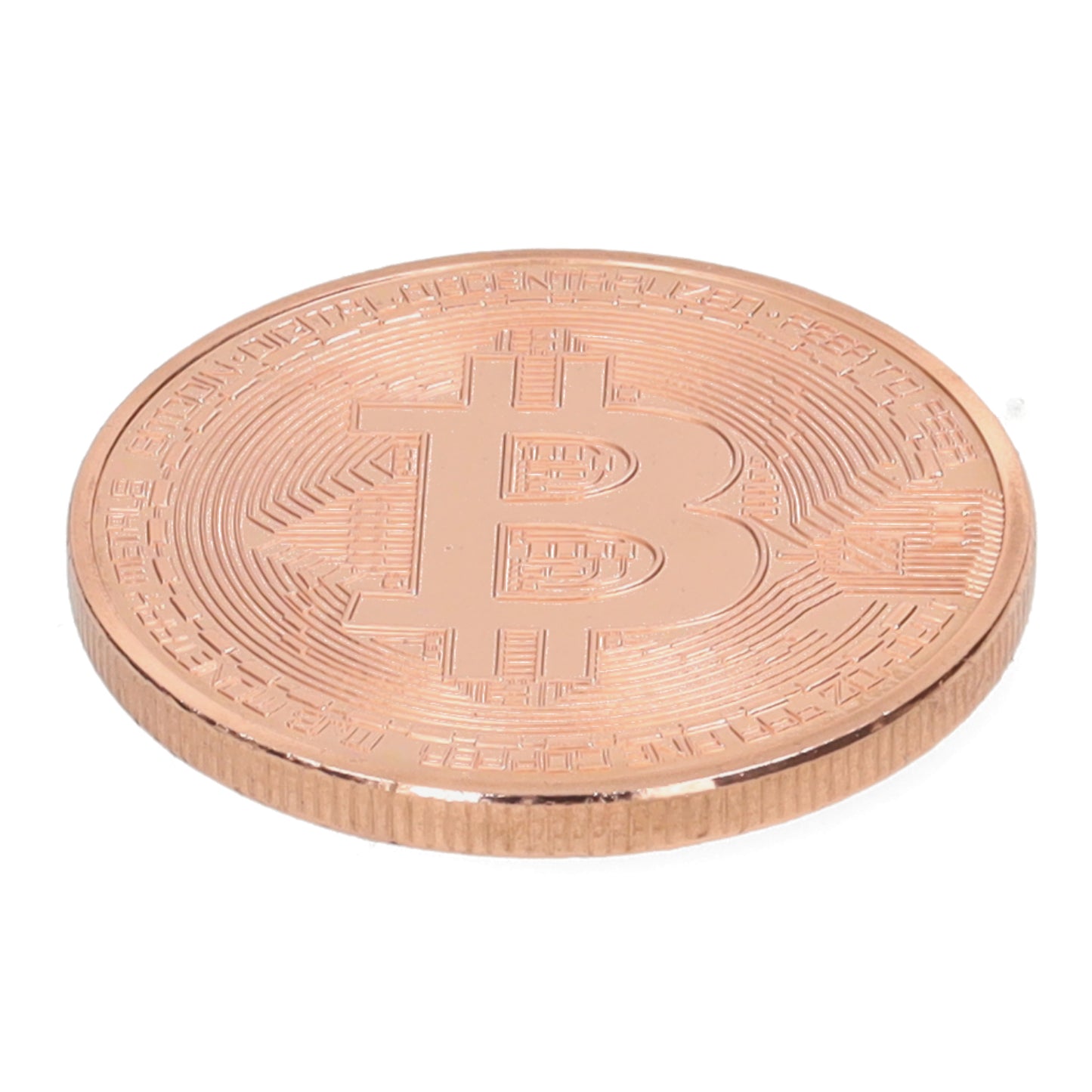 Bitcoin BTC in plastic hoesje