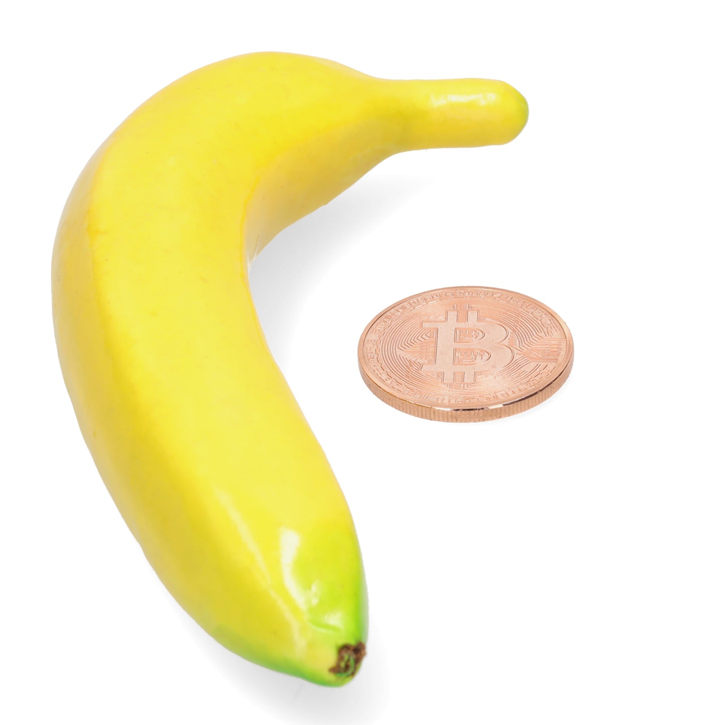 Bitcoin BTC in plastic hoesje