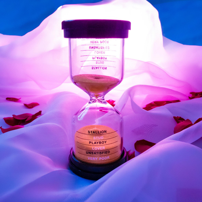 Grappige slaapkamer timer — meet hoelang je het volhoudt, met een knipoog.