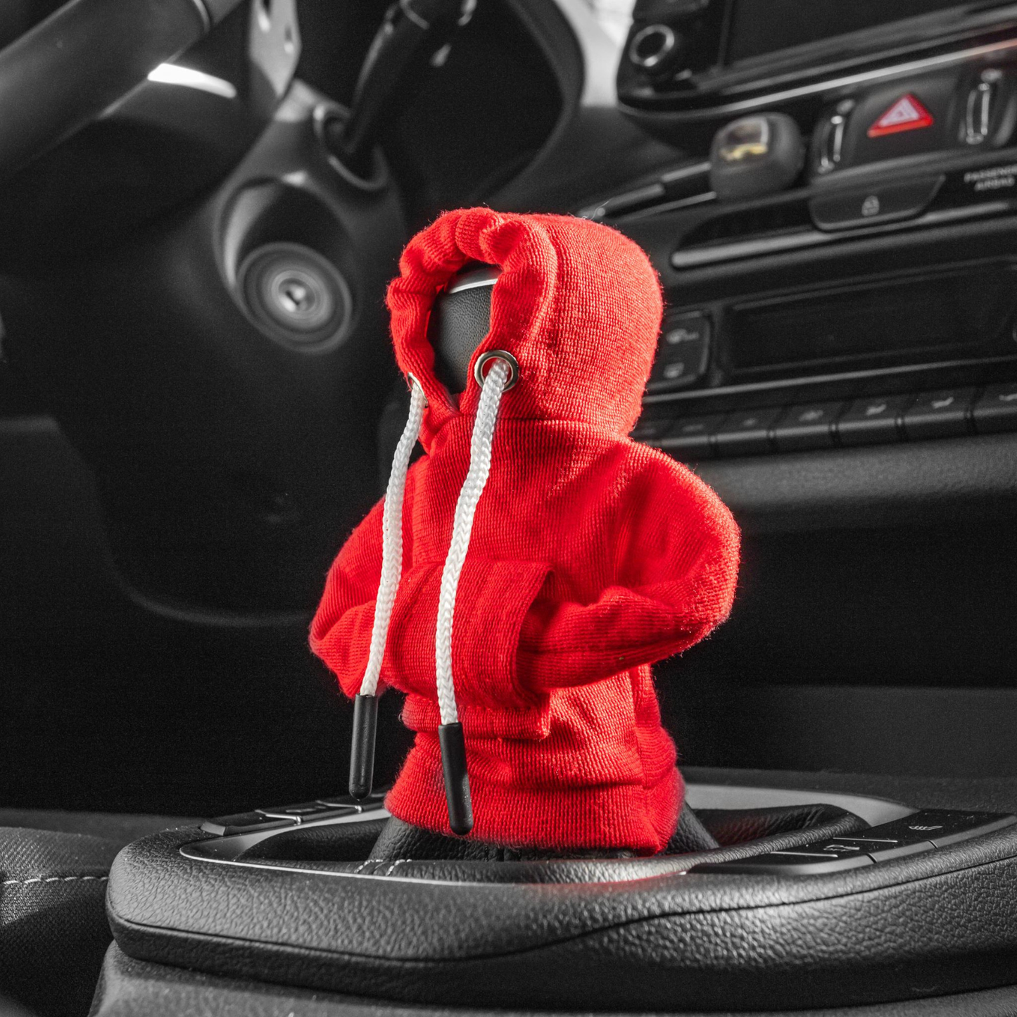Versnellingspook kleding — kleine hoodie voor mensen die hun auto vertroetelen.