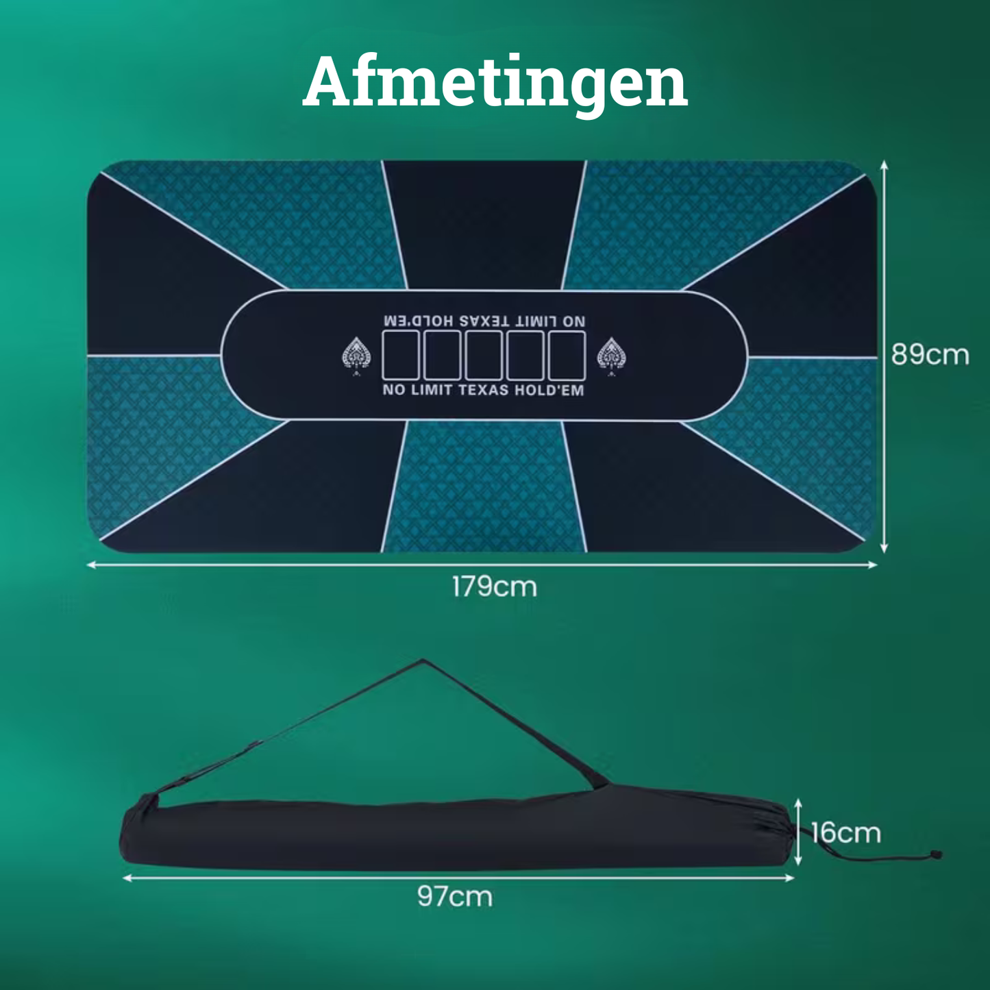 Tafelmat voor pokeravond met vrienden